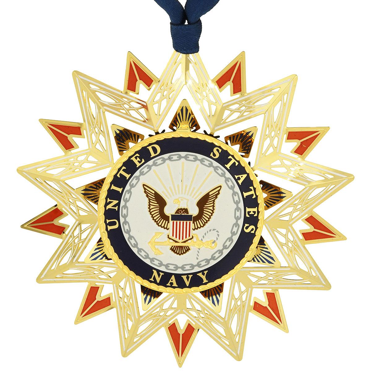 US Navy Metal Ornament