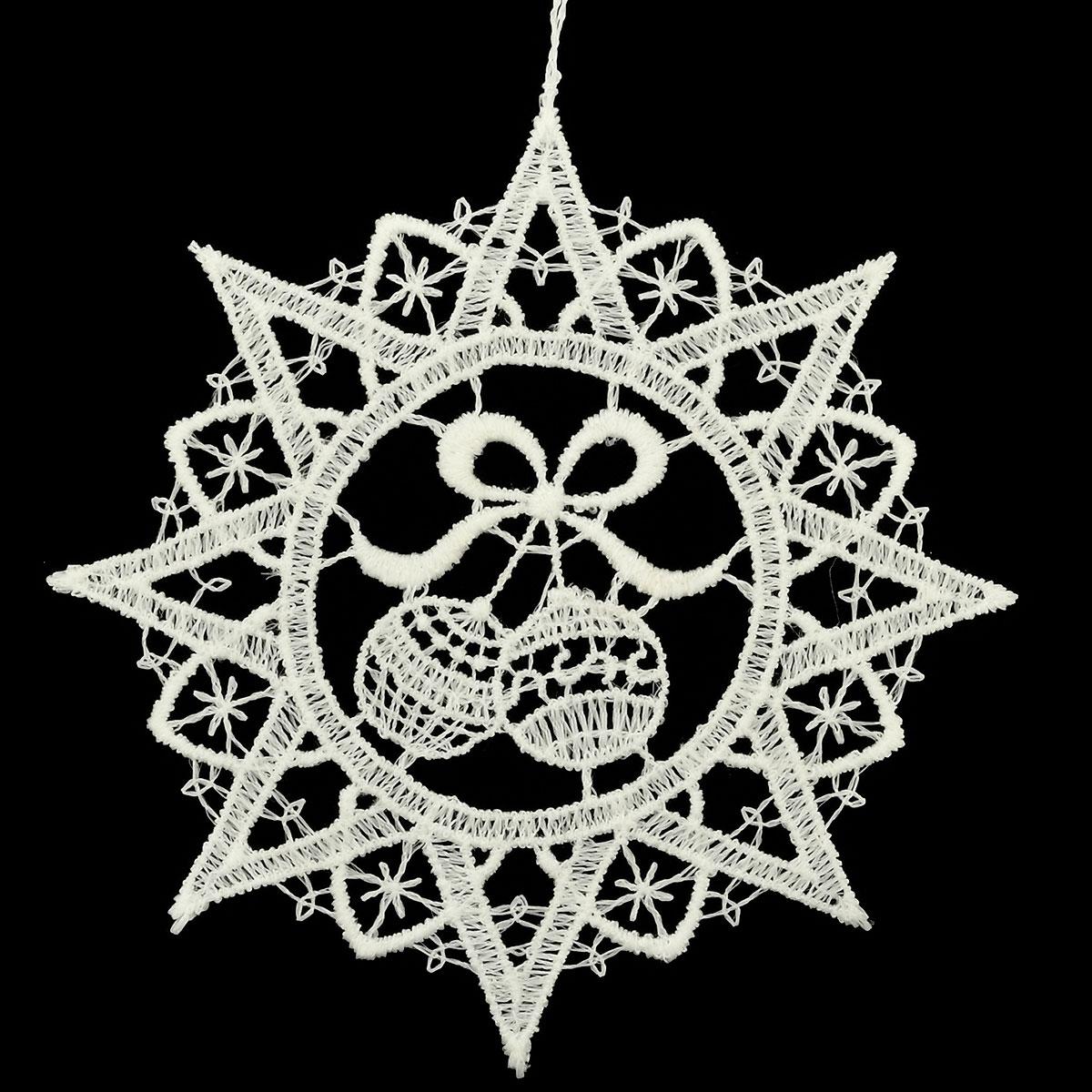 Star With Ornaments Lace Ornament