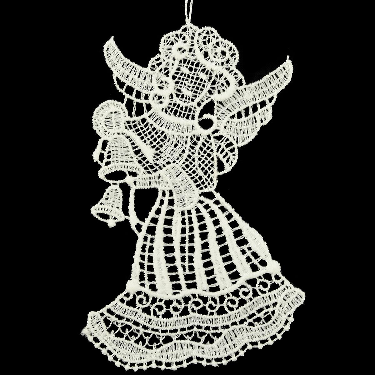 Angel With Bells Lace Ornament