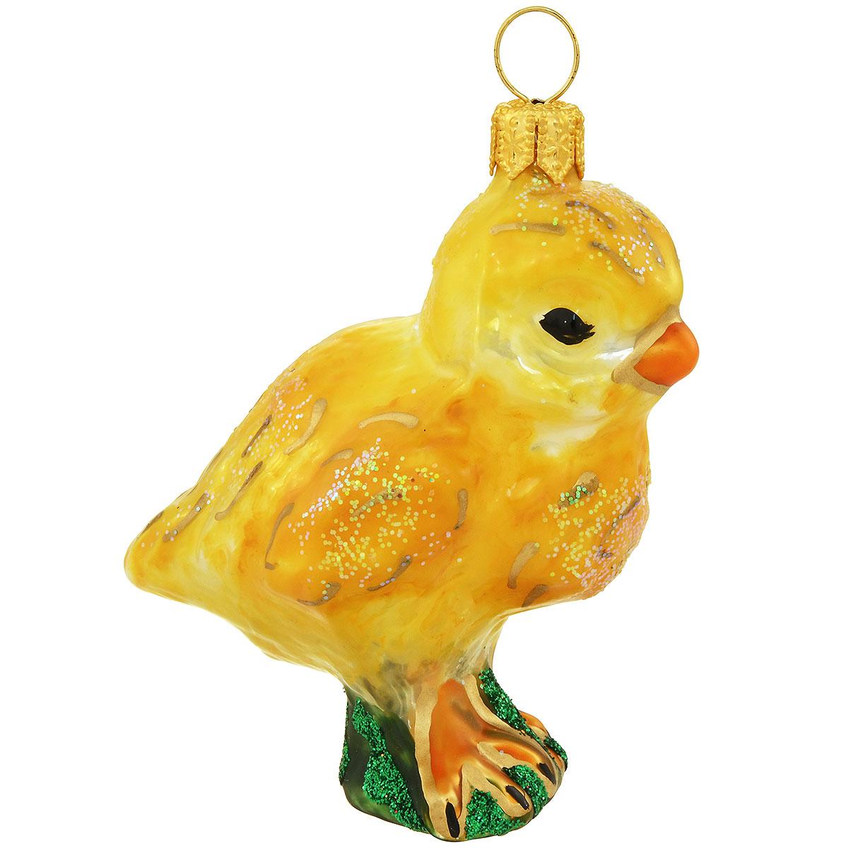 Baby Chick Glass Ornament