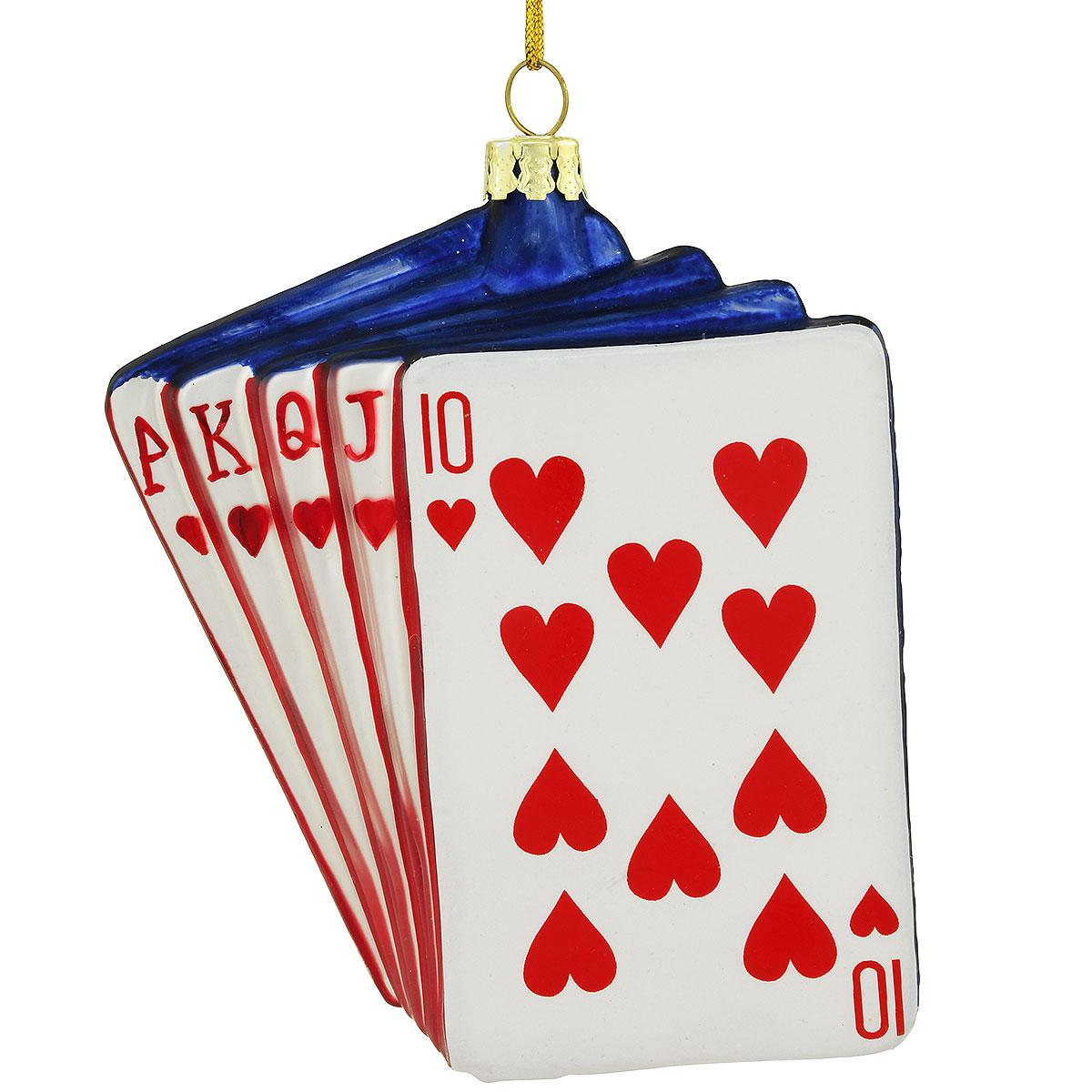 Deck Of Cards Glass Ornament