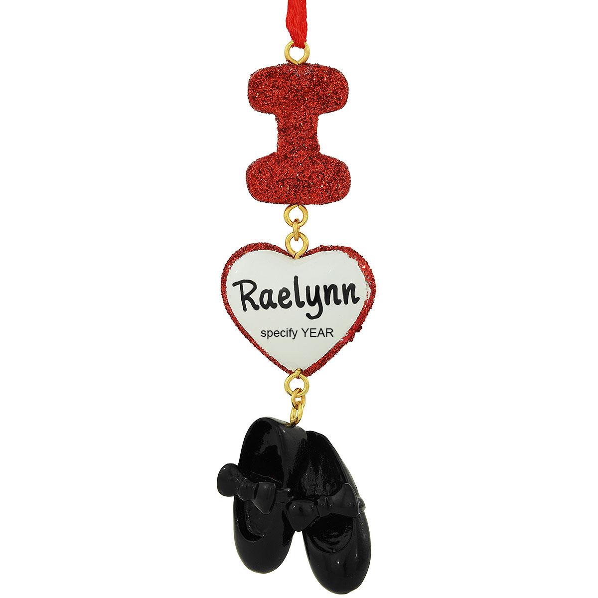 Personalized I Love Tap Ornament