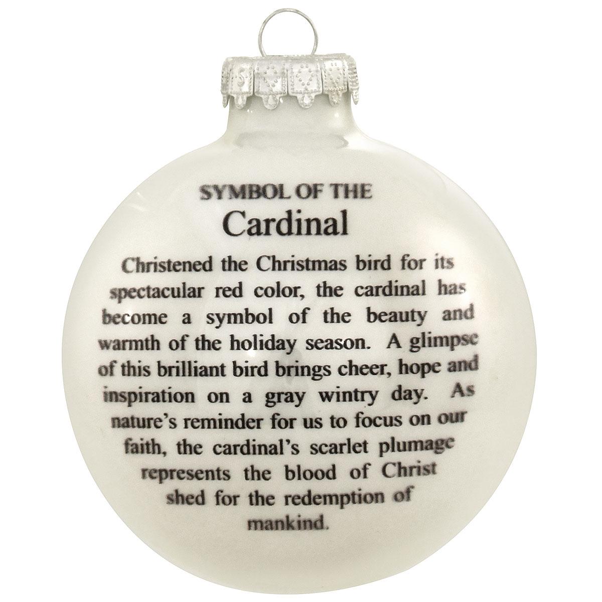 Symbol Of The Cardinal Glass Ornament