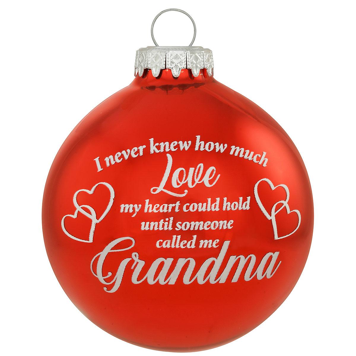 Grandma's Love Red Ornament
