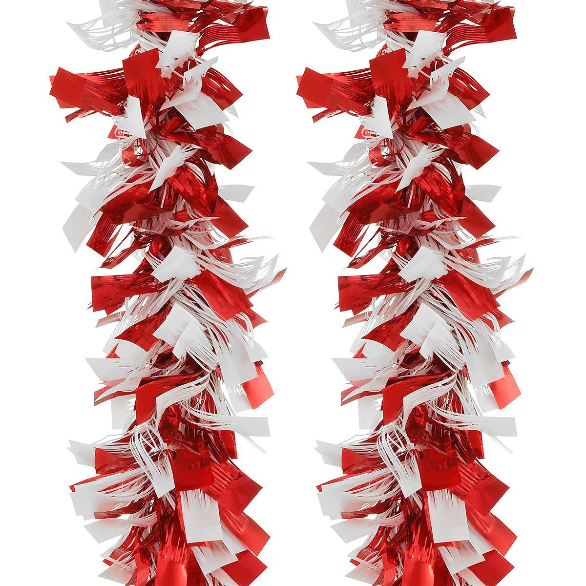 Red And White Twisted Tinsel Garland