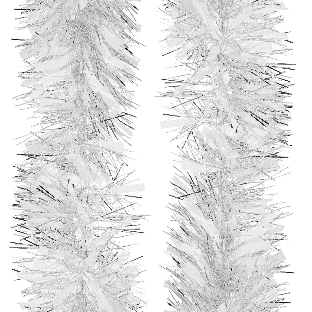 White And Silver Tinsel Garland