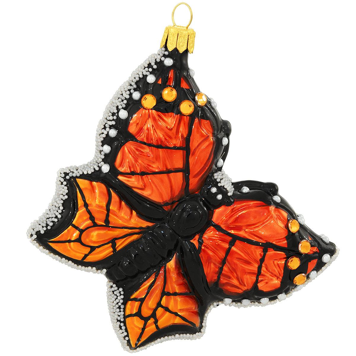 Monarch Butterfly Glass Ornament