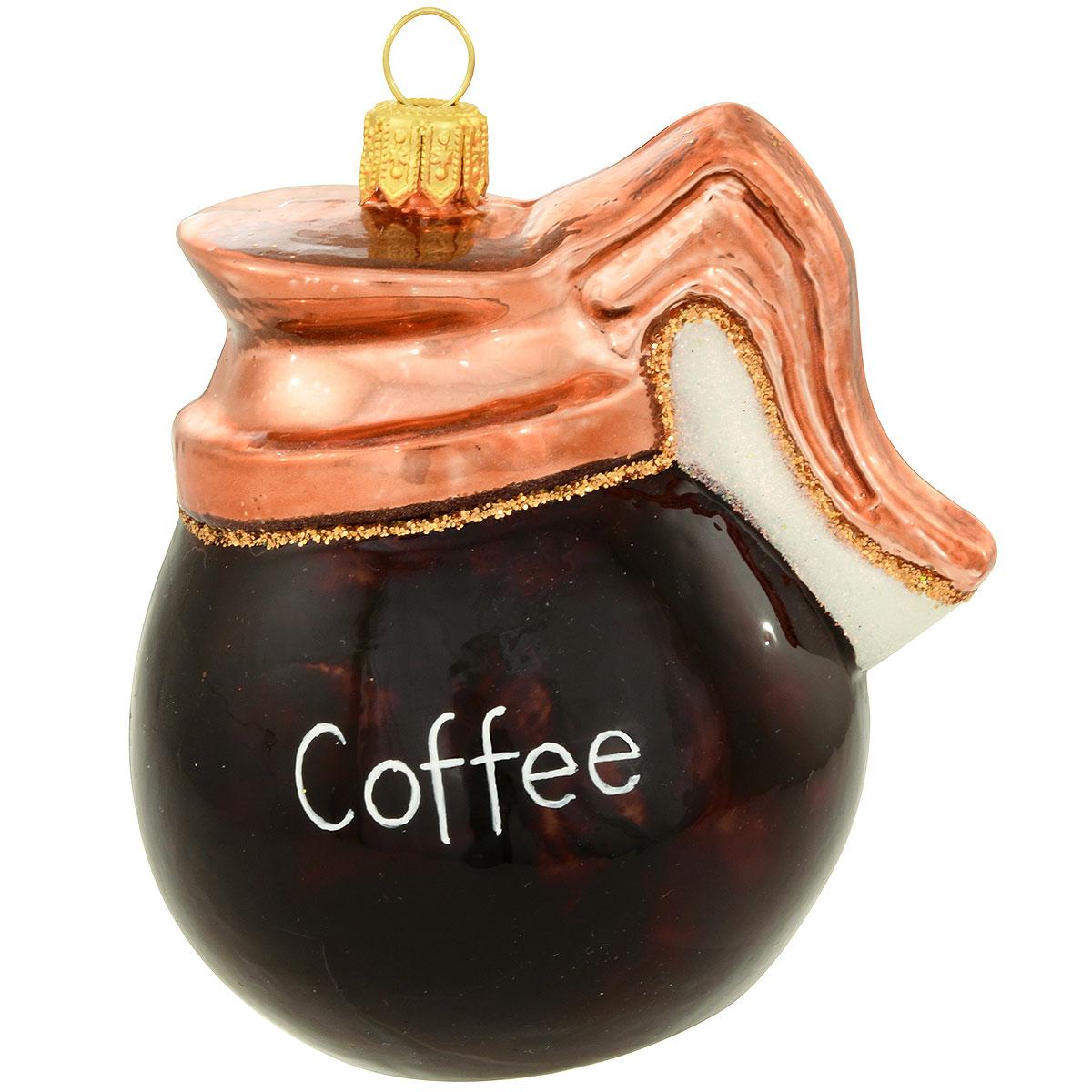 Coffee Pot Glass Ornament