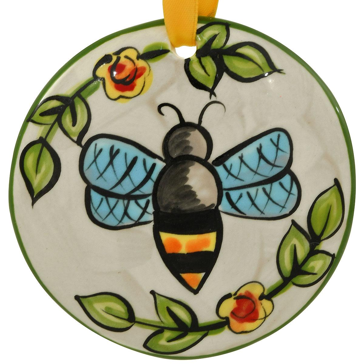 Honey Bee Ceramic Ornament