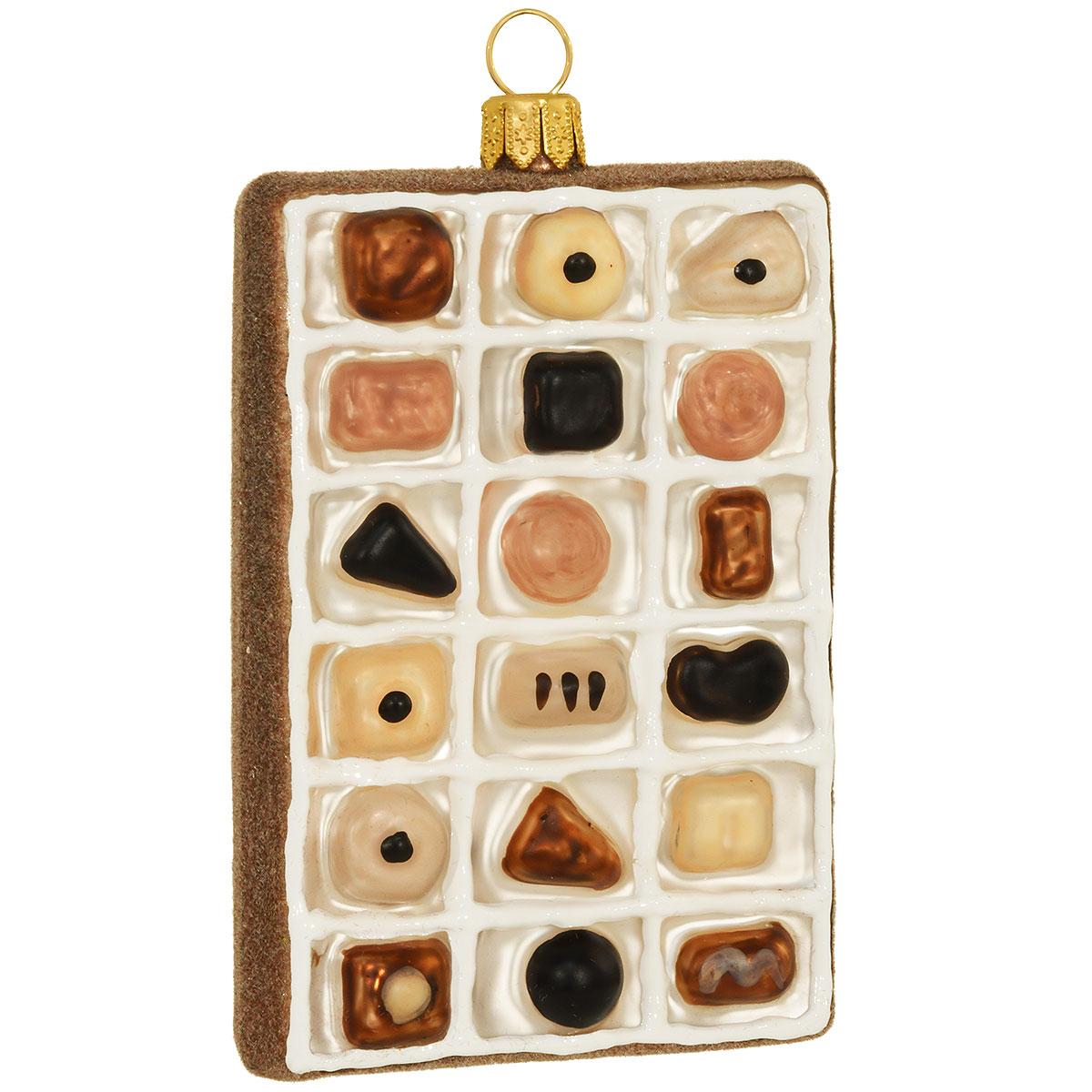 Box Of Chocolates Glass Ornament
