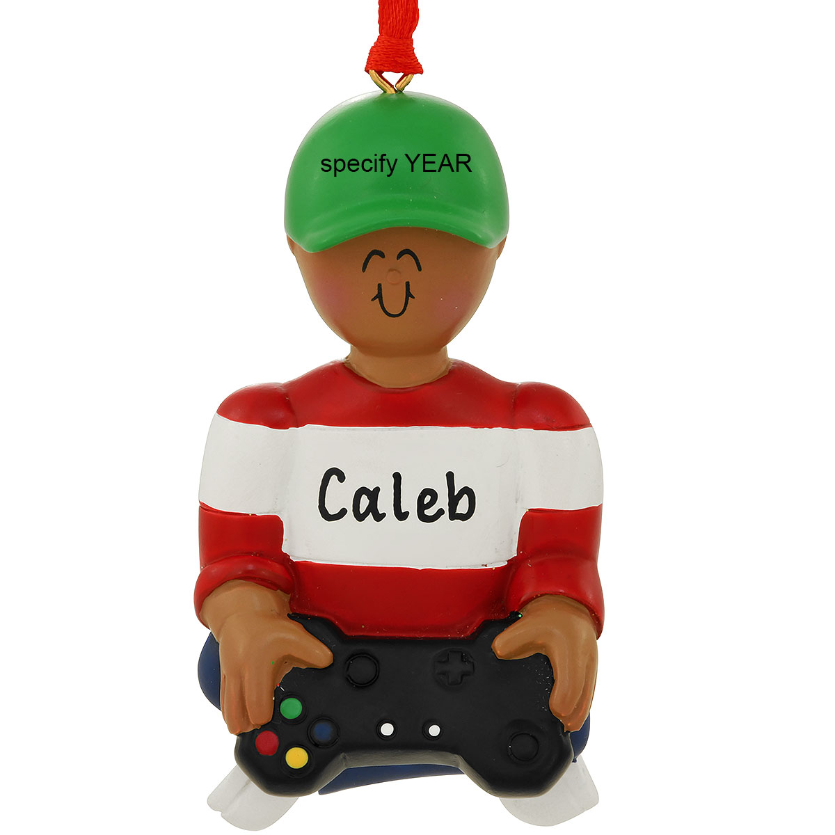 Male Playing Video Game Ornament