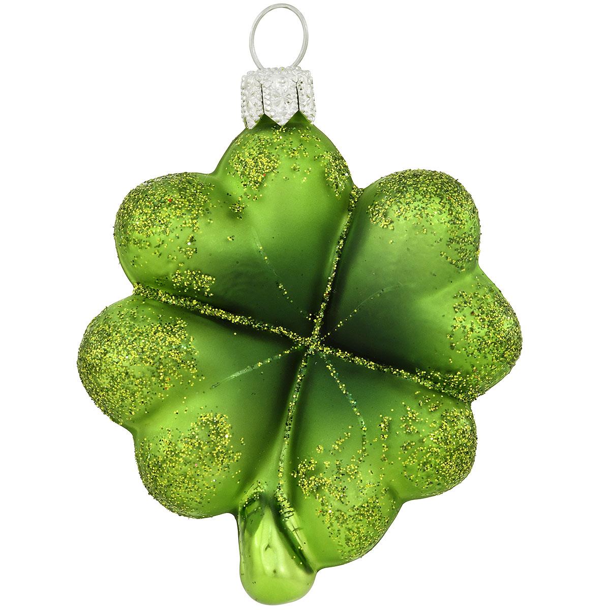 Four-Leaf Clover Glass Ornament