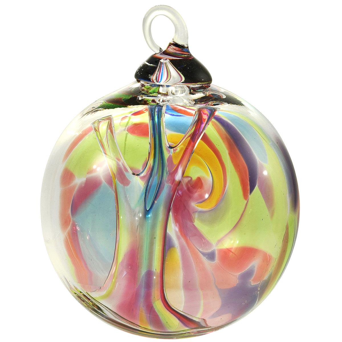 Rainbow Ash Spun Glass Ornament