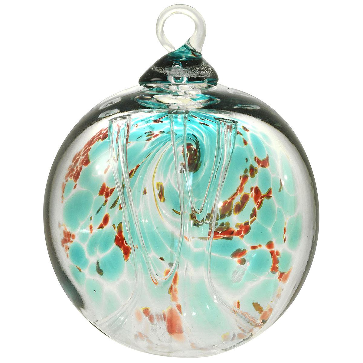 Ocean Blue Ash Spun Glass Ornament