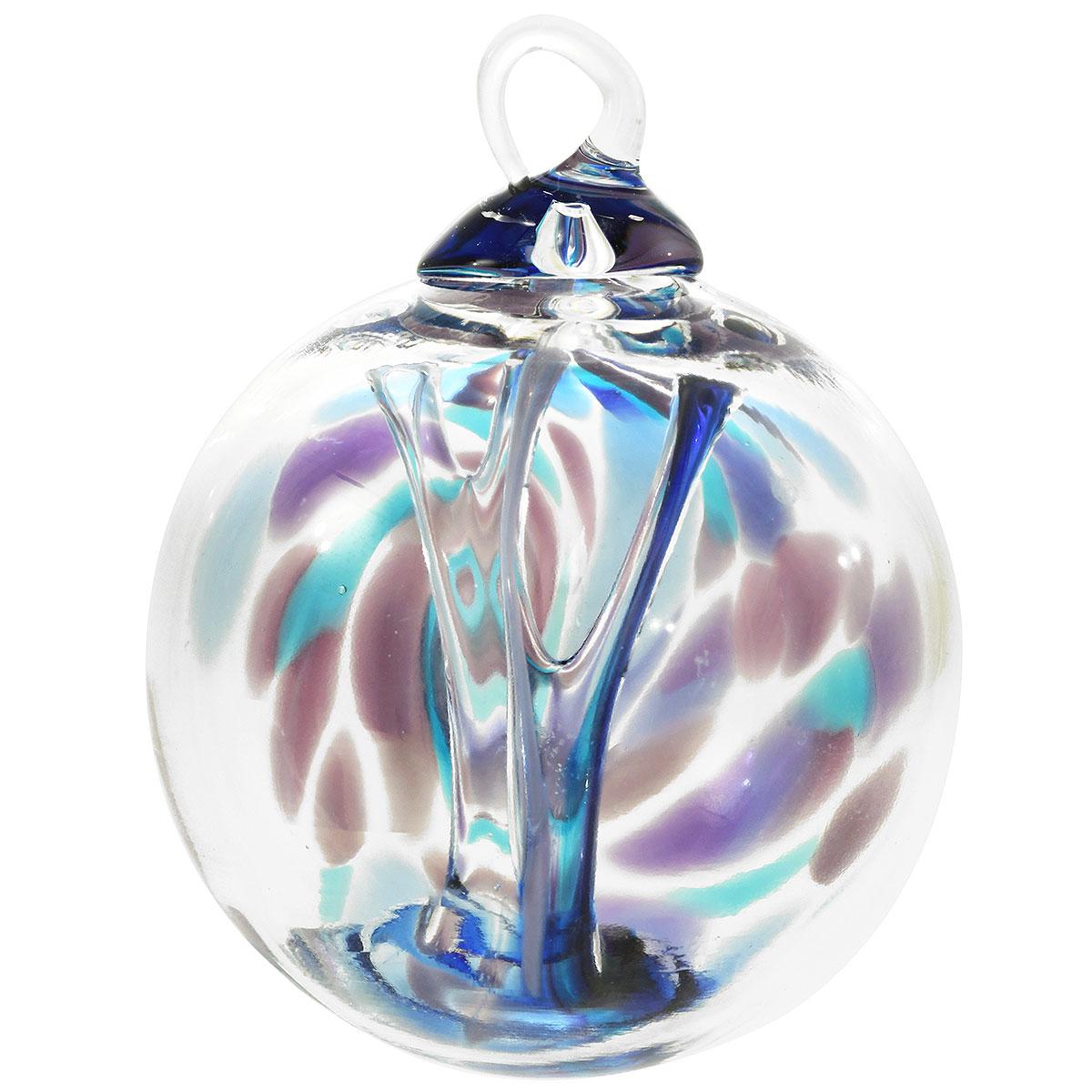 Violet Ash Spun Glass Ball Ornament