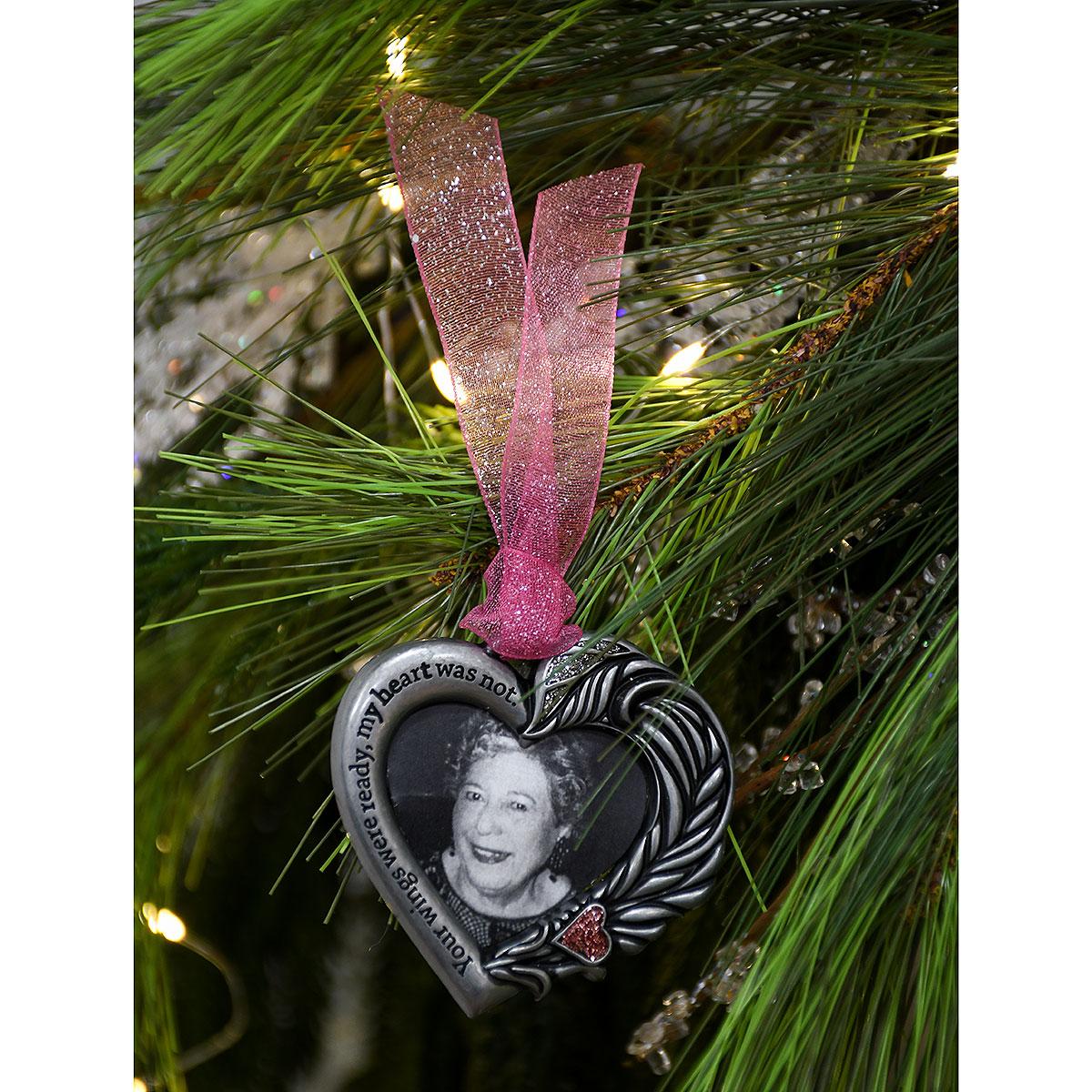 Your Wings Were Ready Memorial Frame Metal Ornament