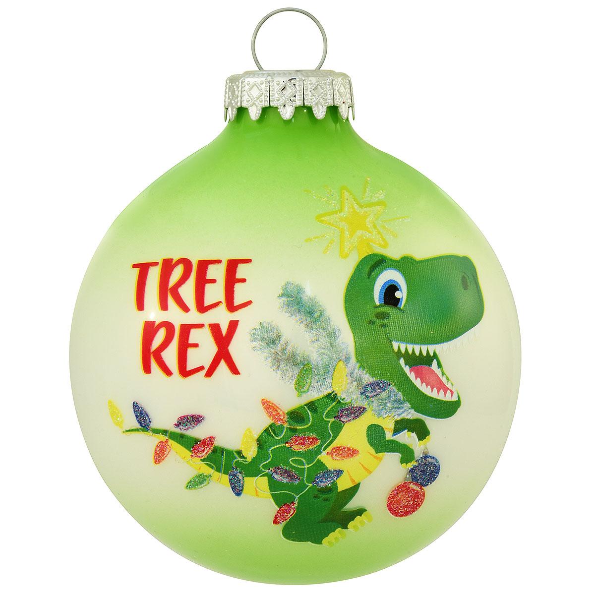 Tree Rex Glass Ornament