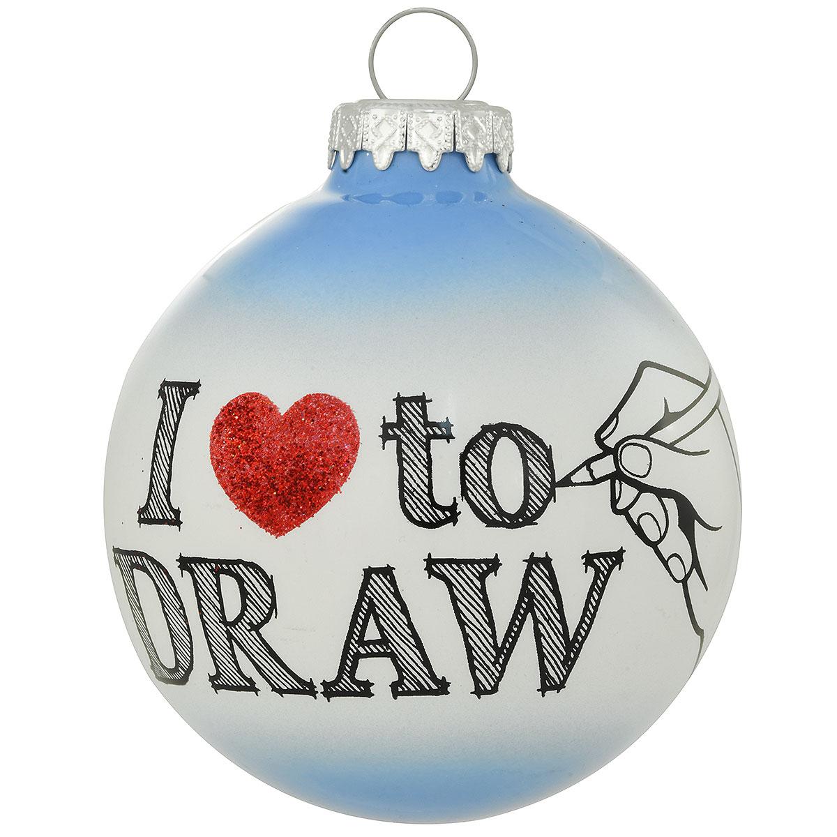 I Love To Draw Ornament