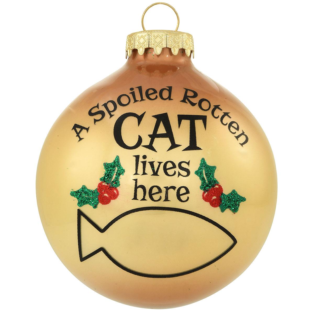 Personalized Spoiled Cat Ornament