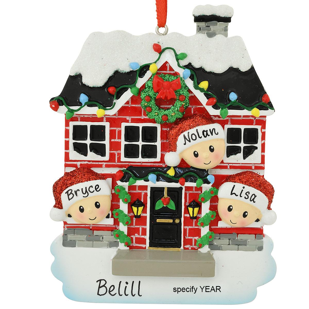 Personalized Family Of 3 Ornament