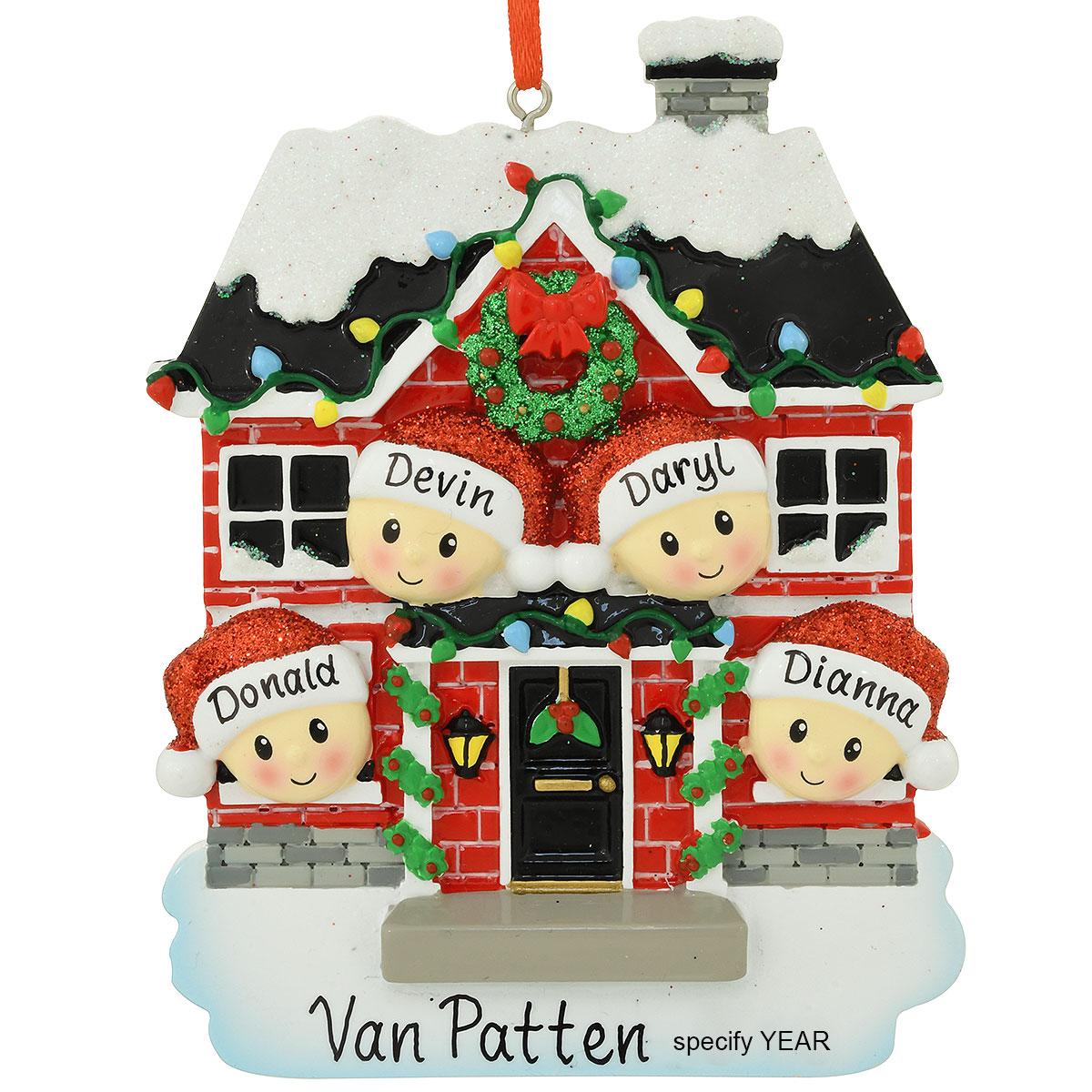 Family Of 4 Home Ornament