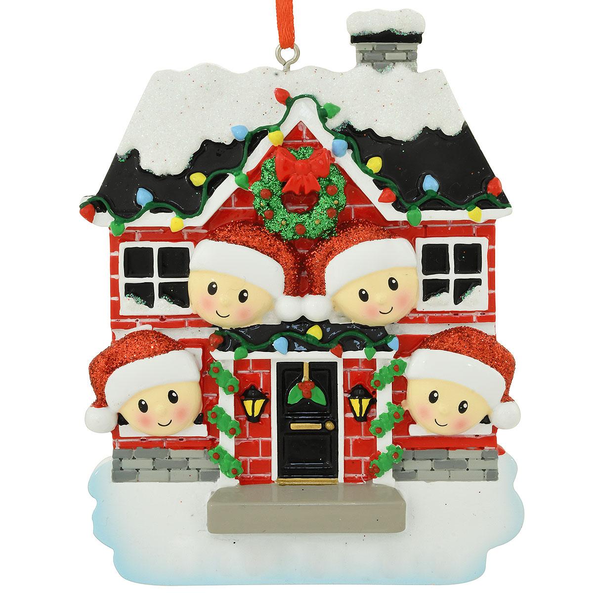 Family Of 4 Home Ornament