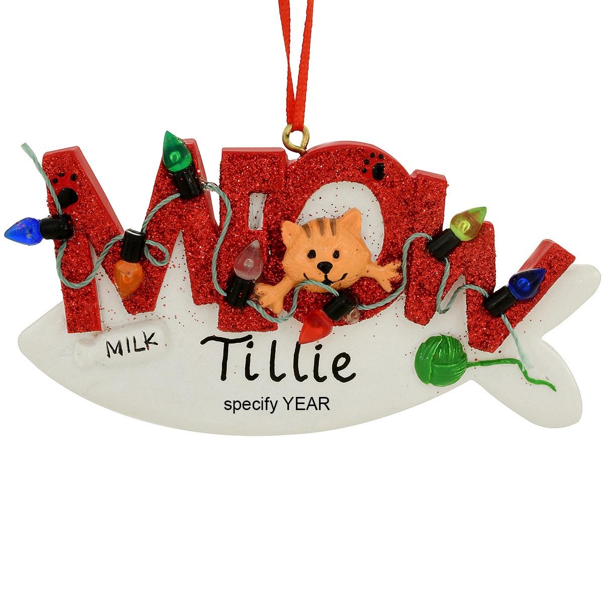 Personalized Meow Ornament