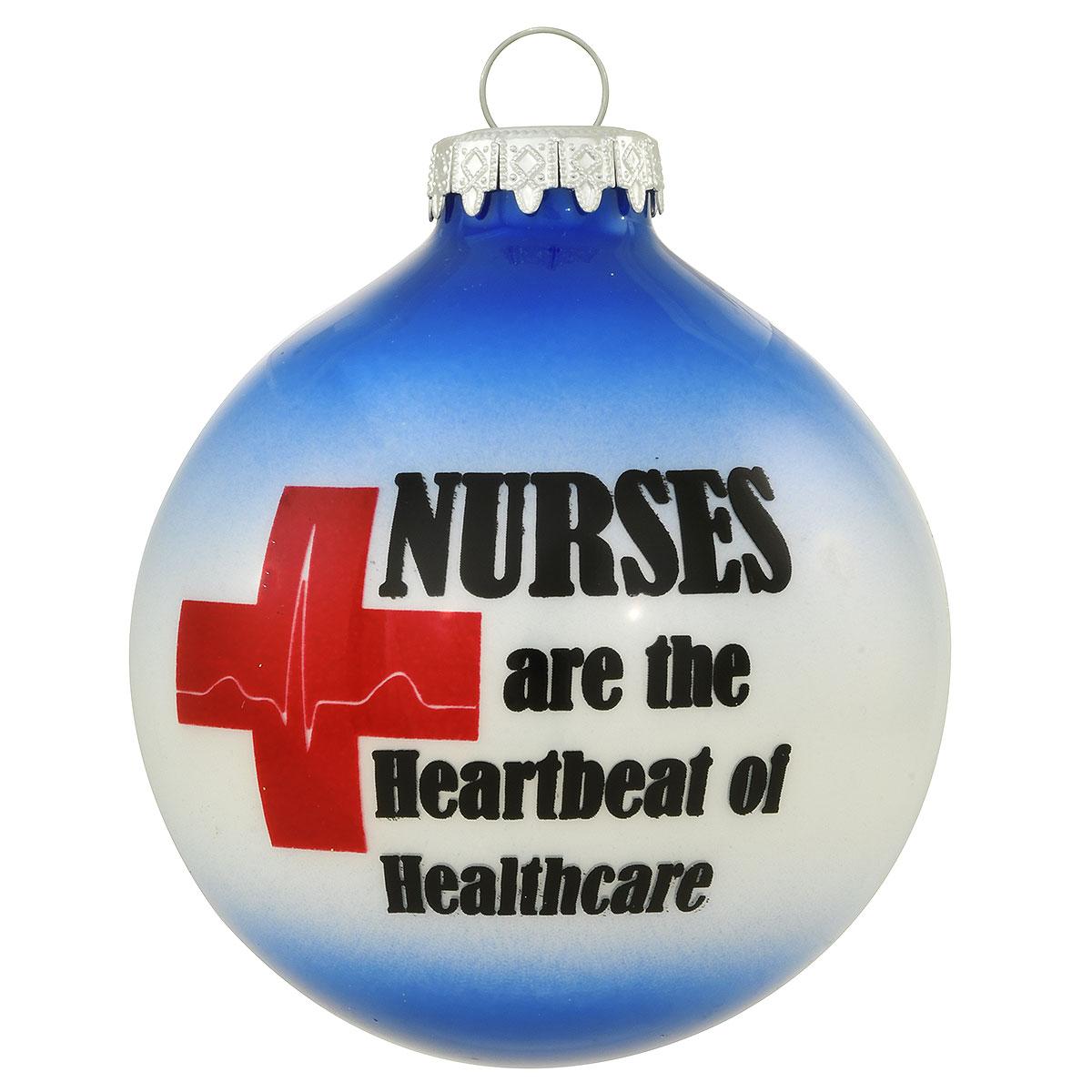Nurses Glass Ornament