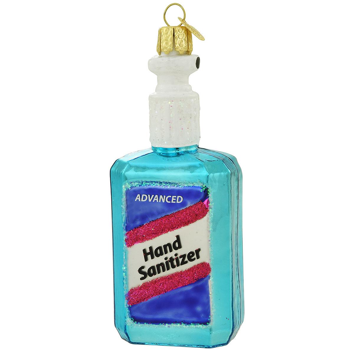 Hand Sanitizer Glass Ornament