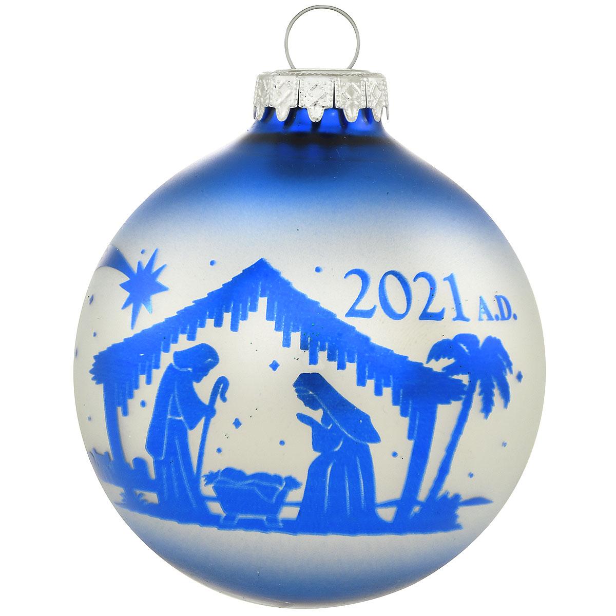 2021 Dated Nativity Blue Silhouette