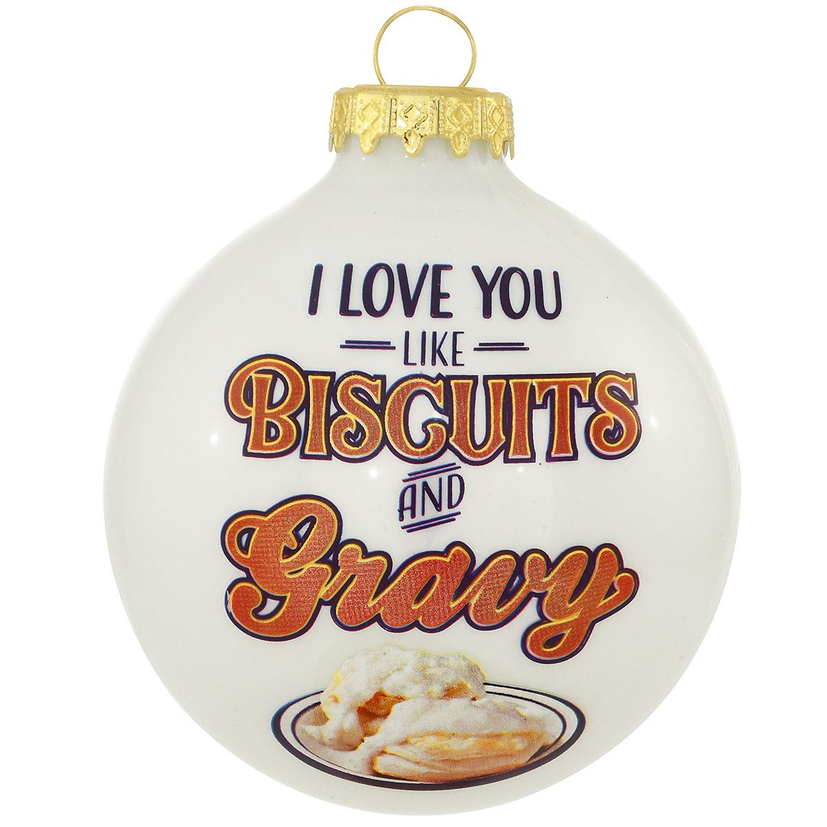 Biscuits And Gravy Glass Ornament