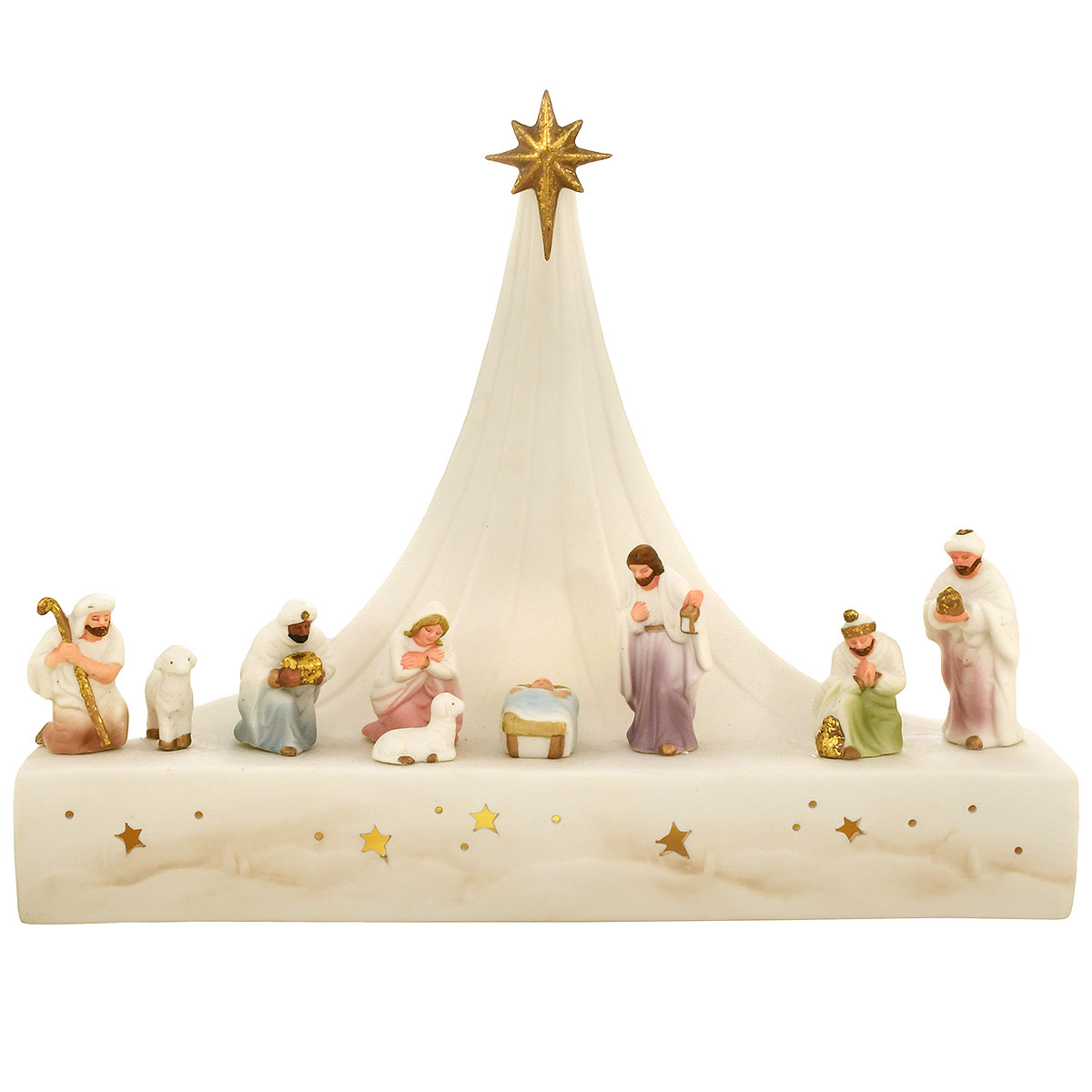 LED Nativity Scene With Star