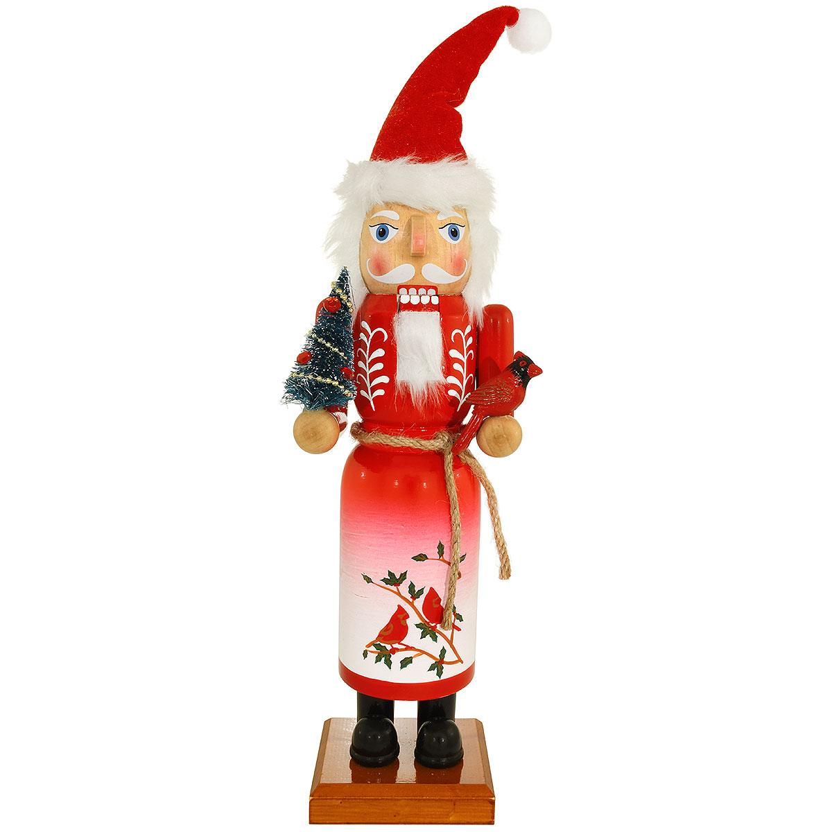 Cardinal Santa Nutcracker