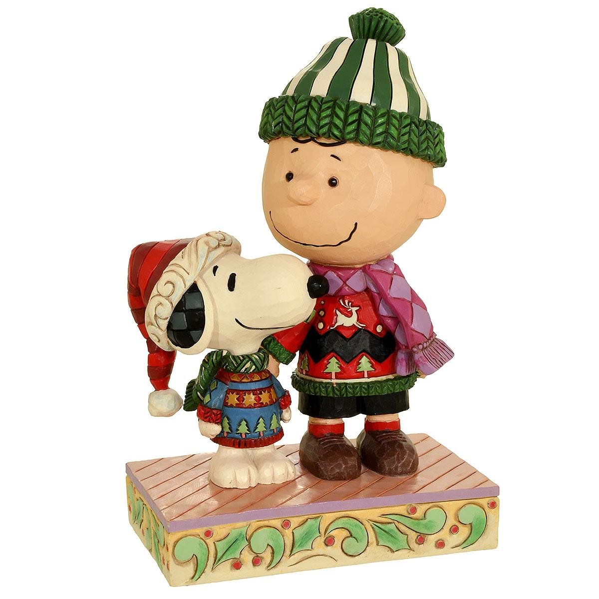Snoopy And Charlie Brown In Christmas Sweaters Jim Shore Figure