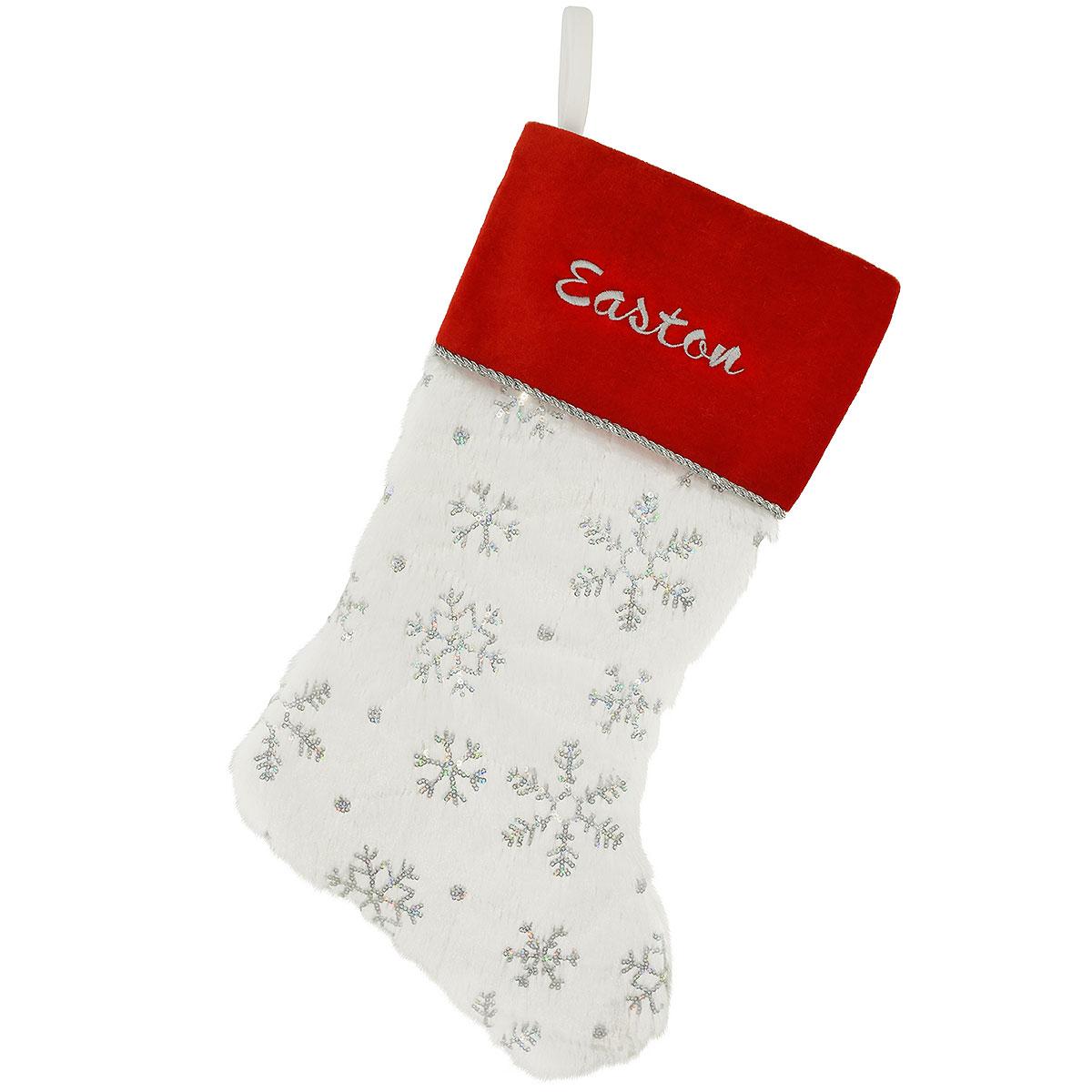 Sequin Snowflake Stocking