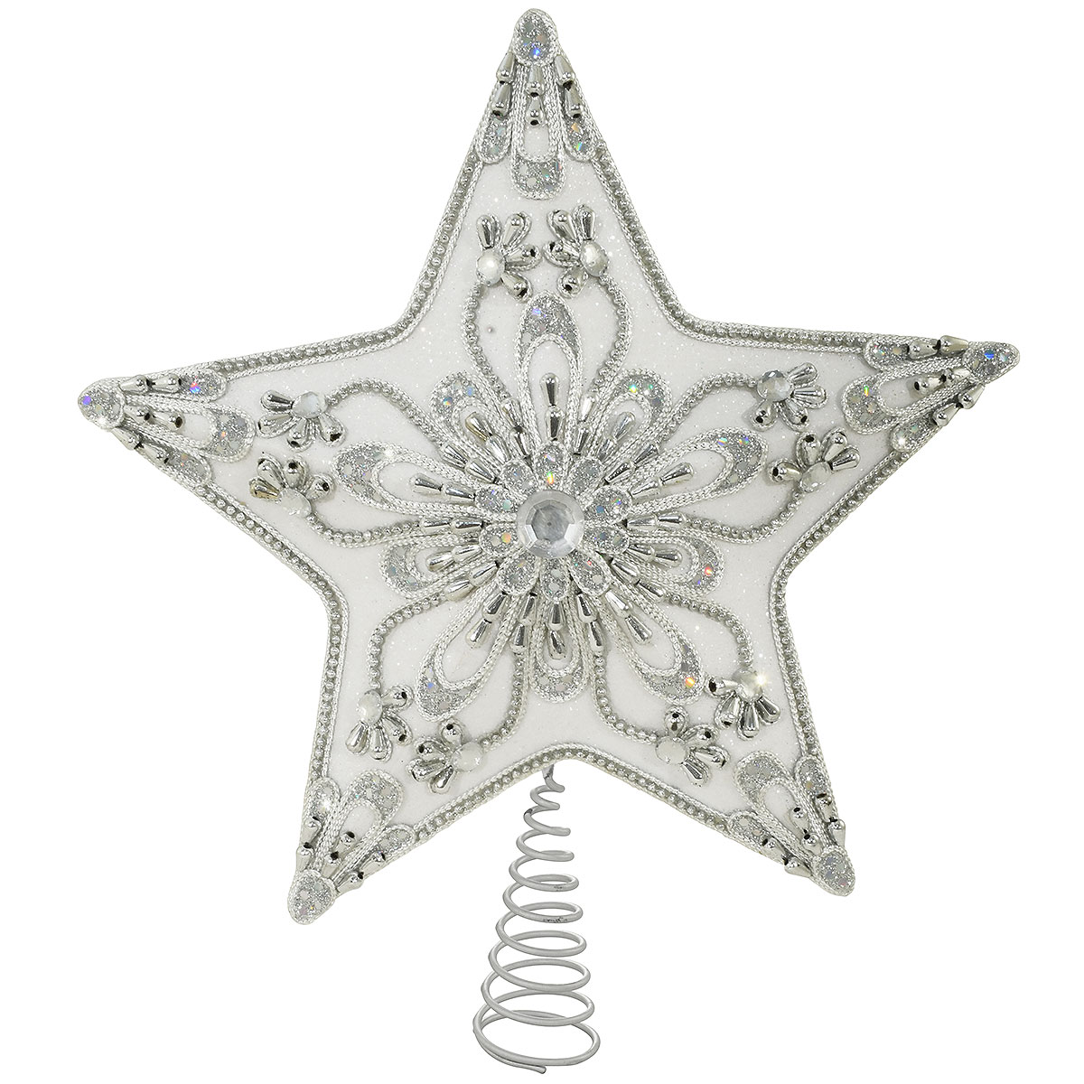 Star Tree Topper Silver And White