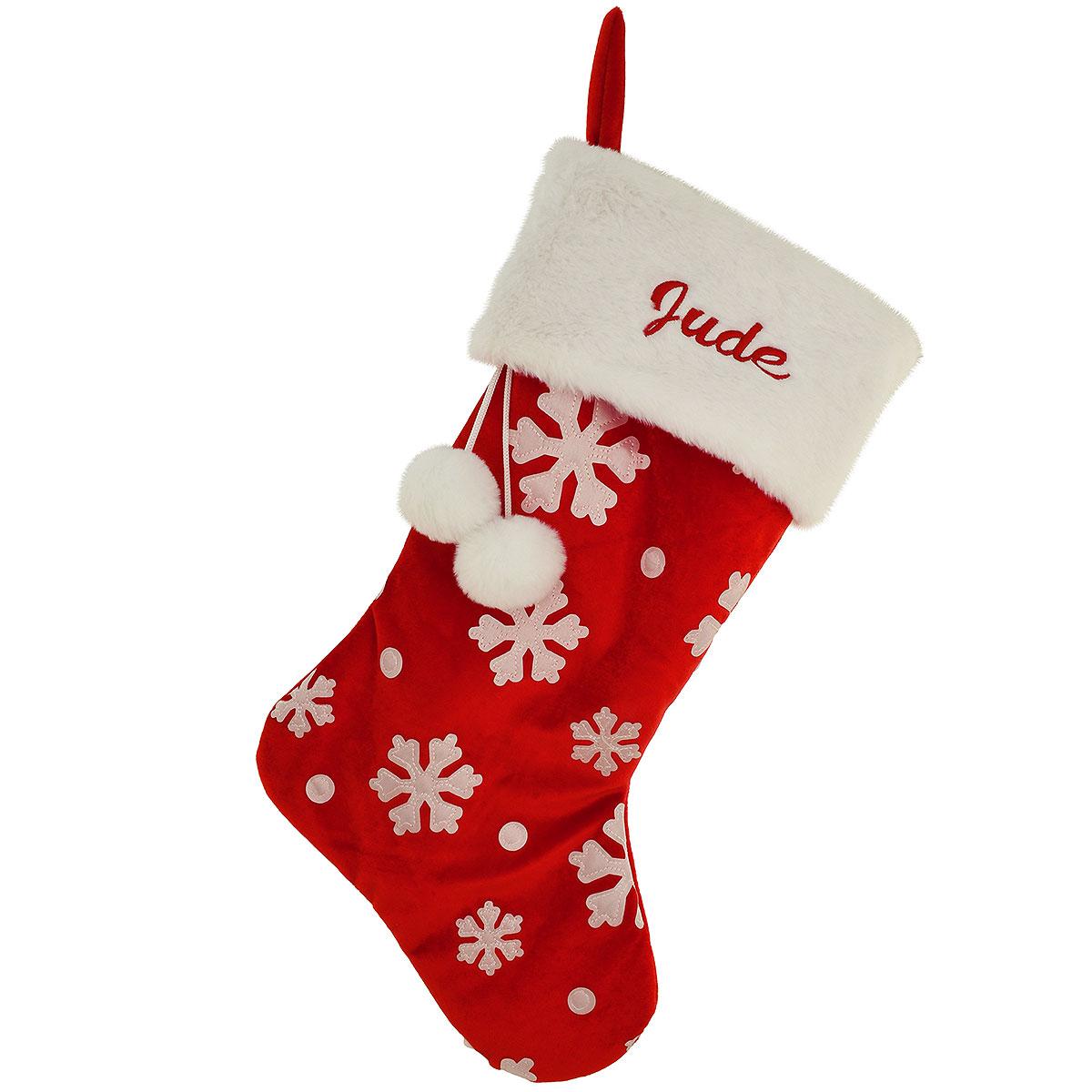 Red Snowflake Stocking