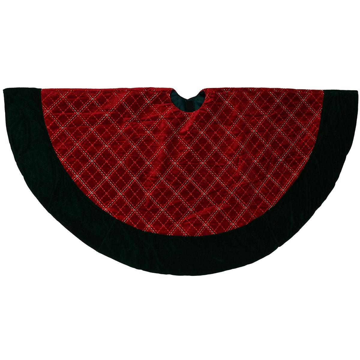 48" Red And Green Velvet Tree Skirt