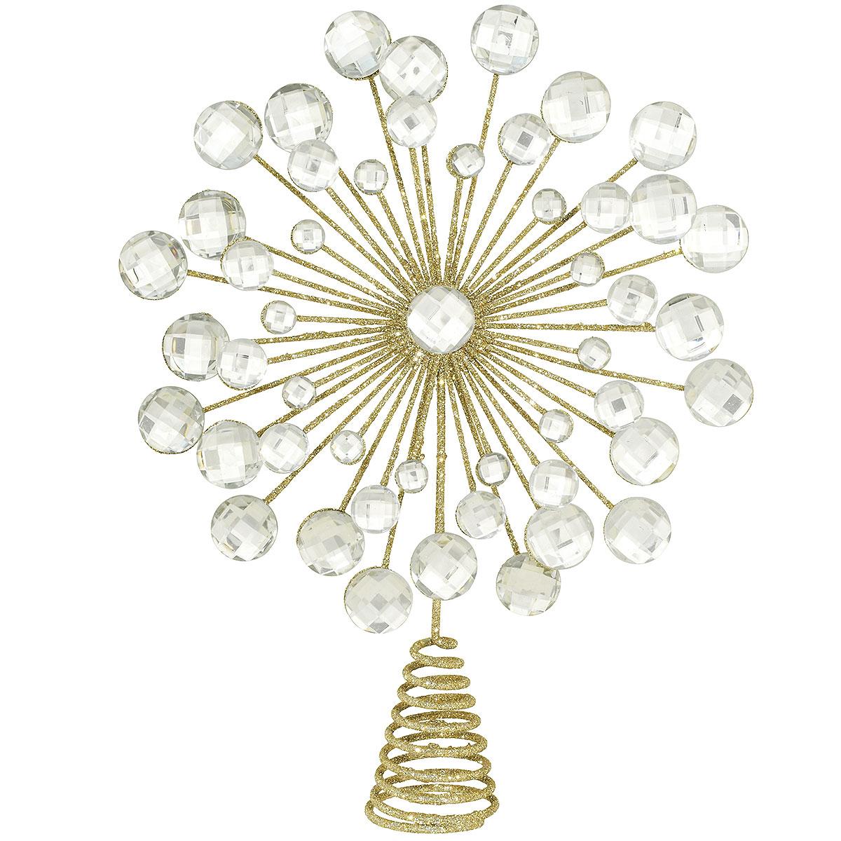 Jewel Snowflake Gold Tree Topper