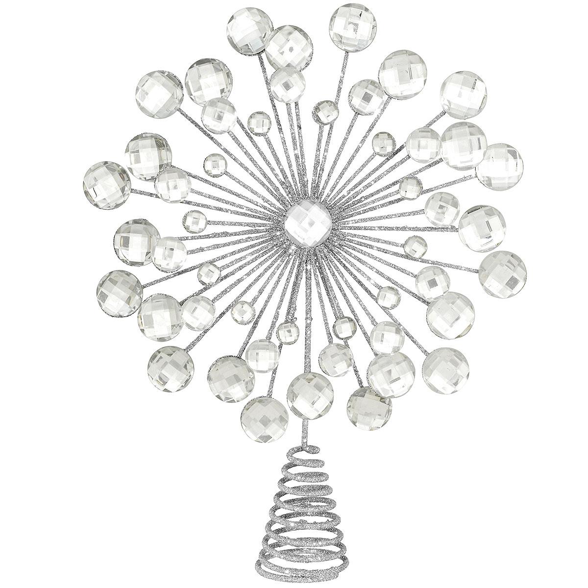 Jewel Snowflake Silver Tree Topper