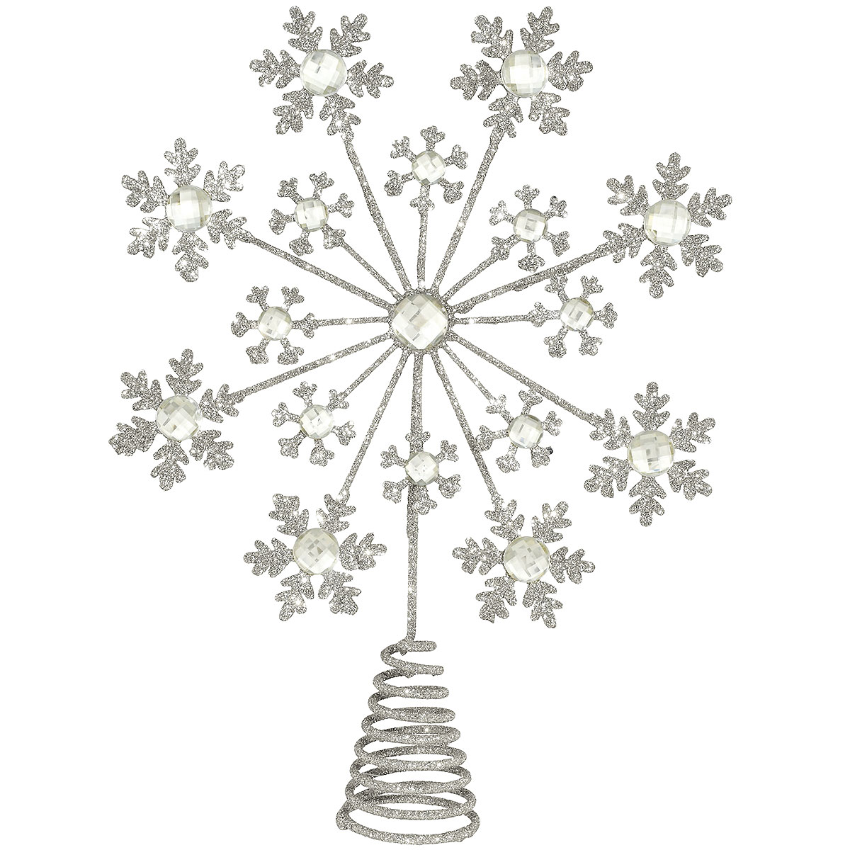 Snowflake Silver Tree Topper