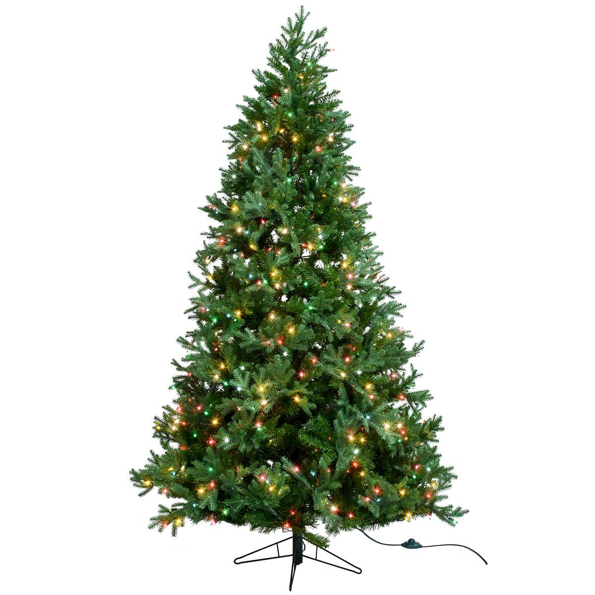 7.5' Prescott Artificial Christmas Tree With Multi-Colored Lights