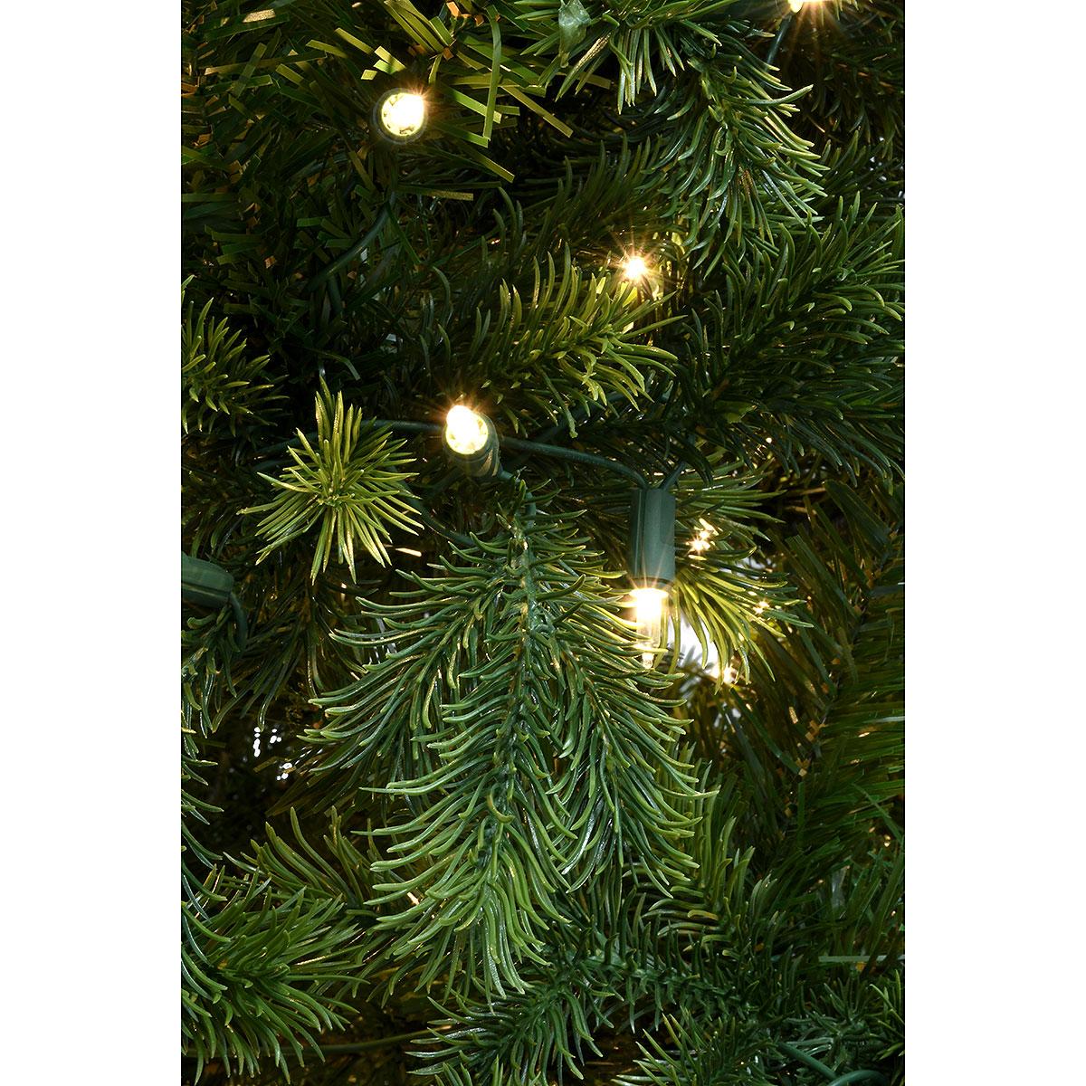 7.5' Wabash Artificial Christmas Tree With White Lights Branch Detail