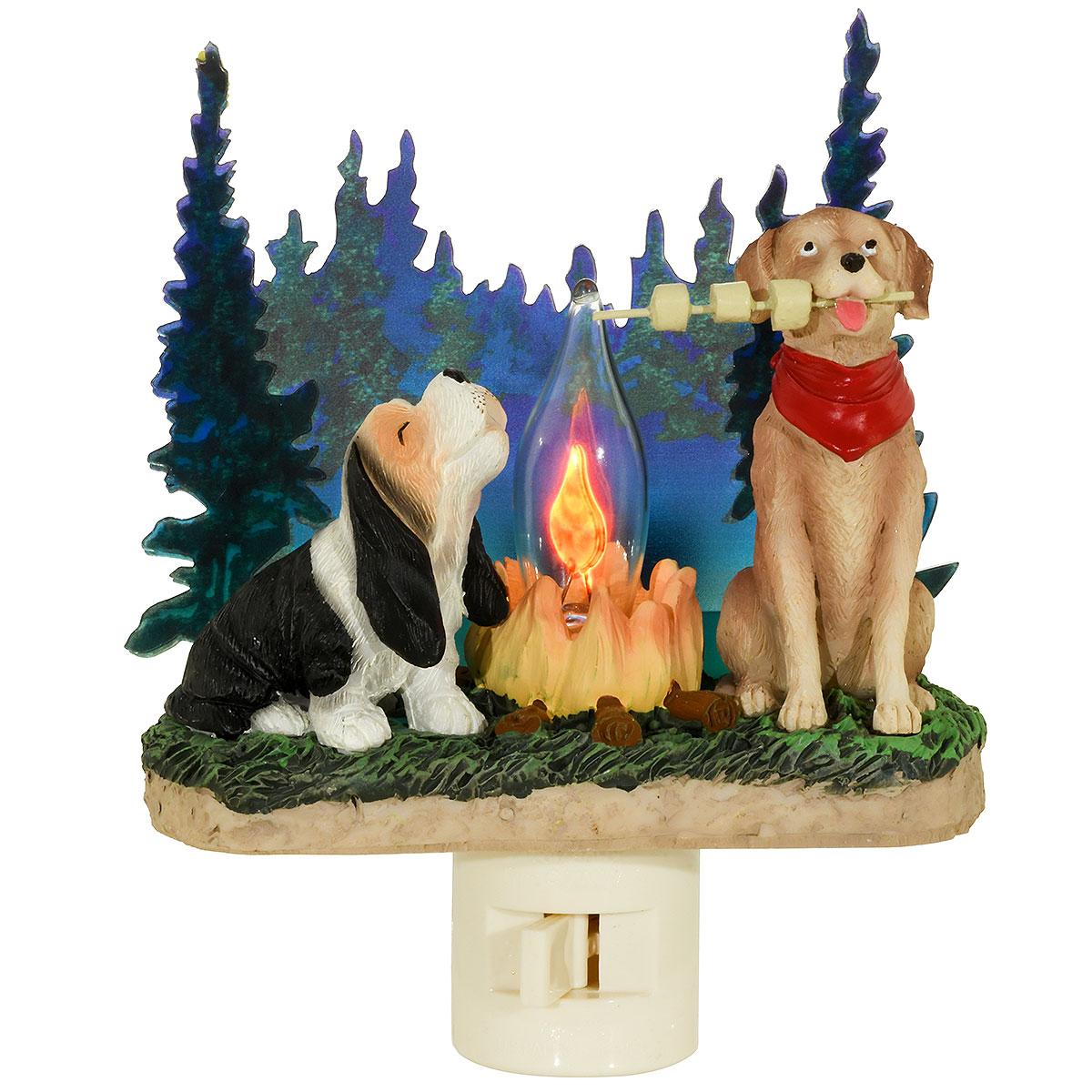 Camping Dogs Night Light