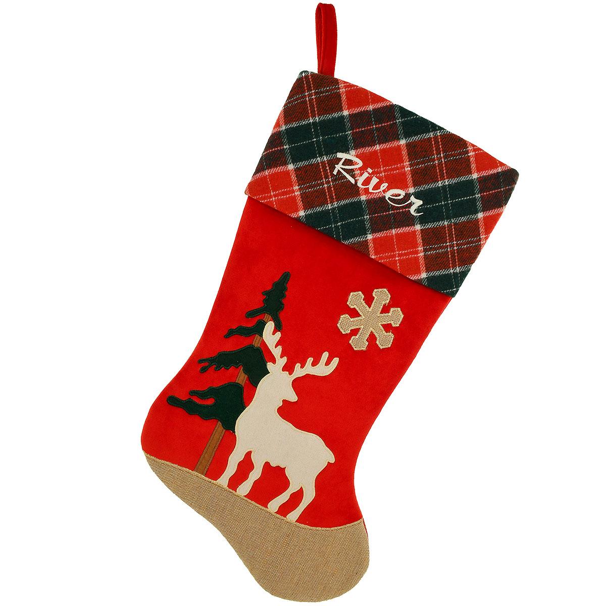 Deer Plaid Stocking