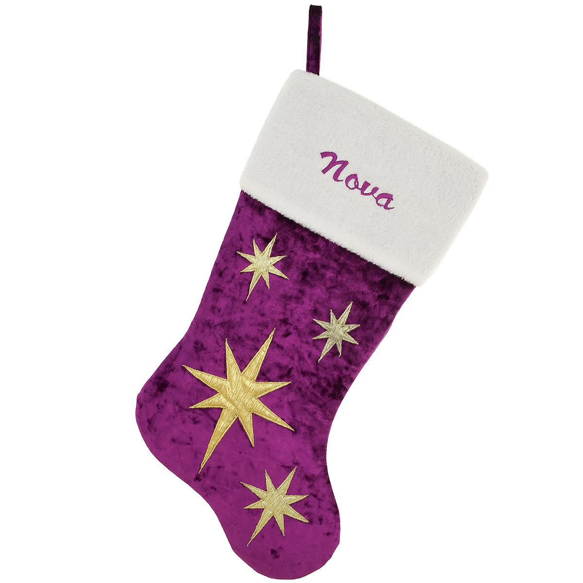 Purple Stocking With Stars
