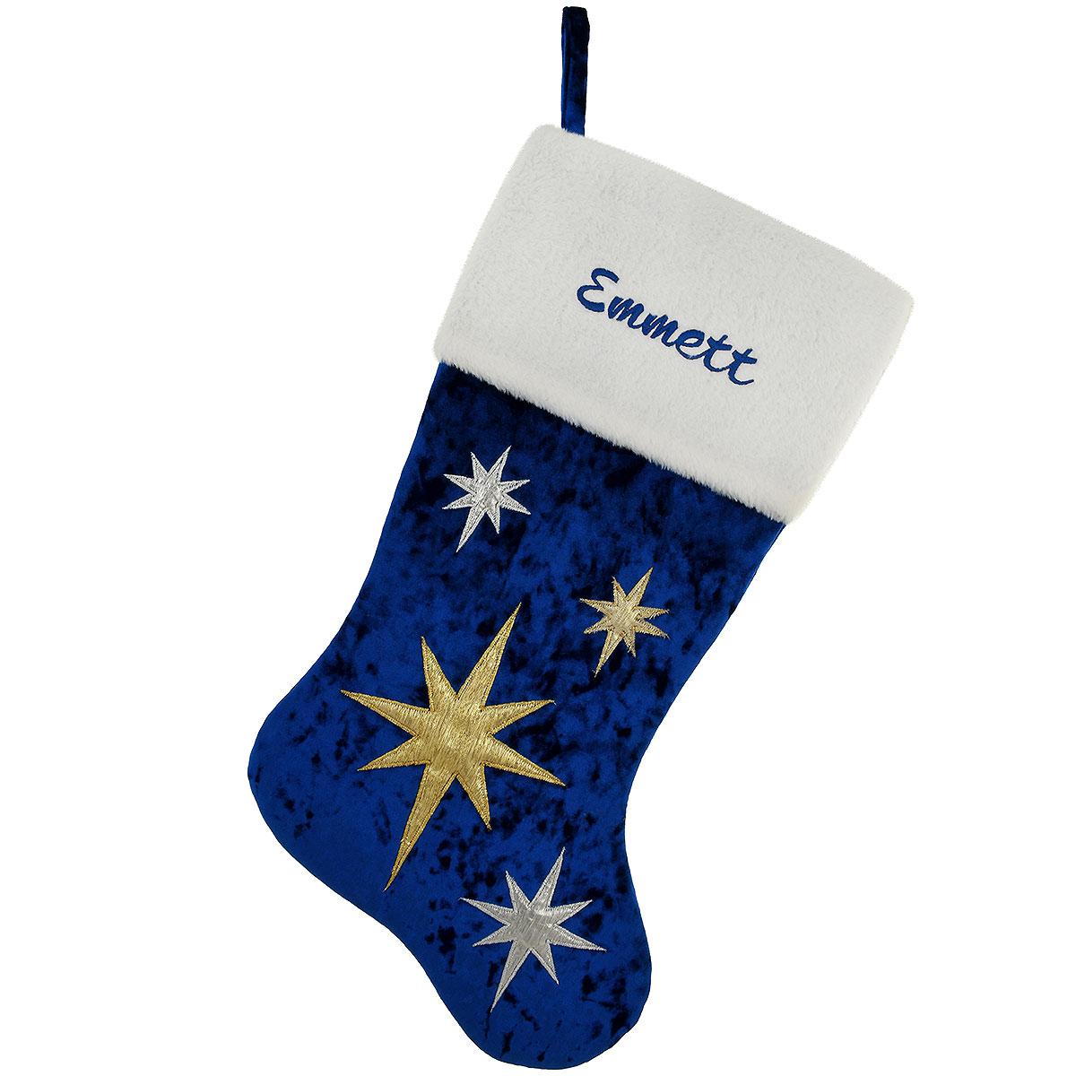 Blue Stocking With Stars