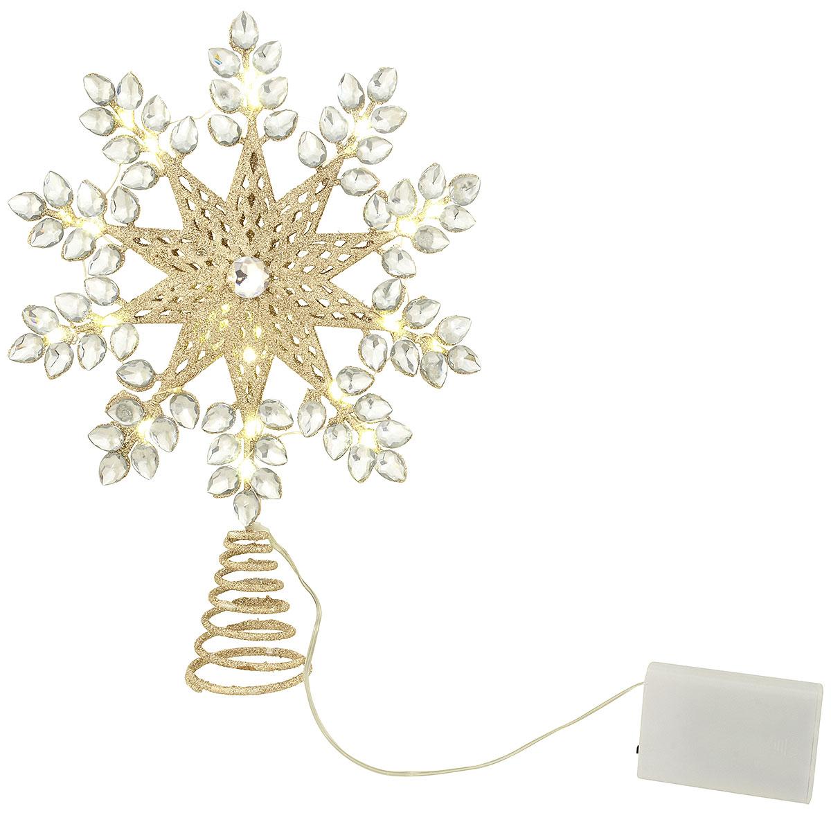 Snowflake Lighted Tree Topper