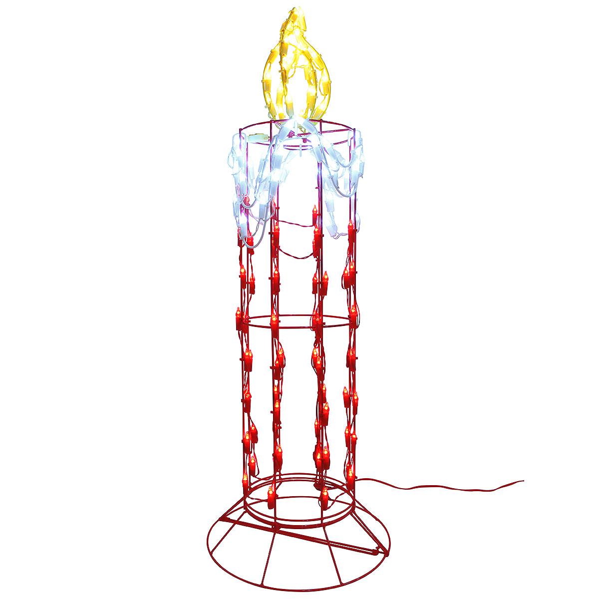 3' Candle With Flicker Flame LED