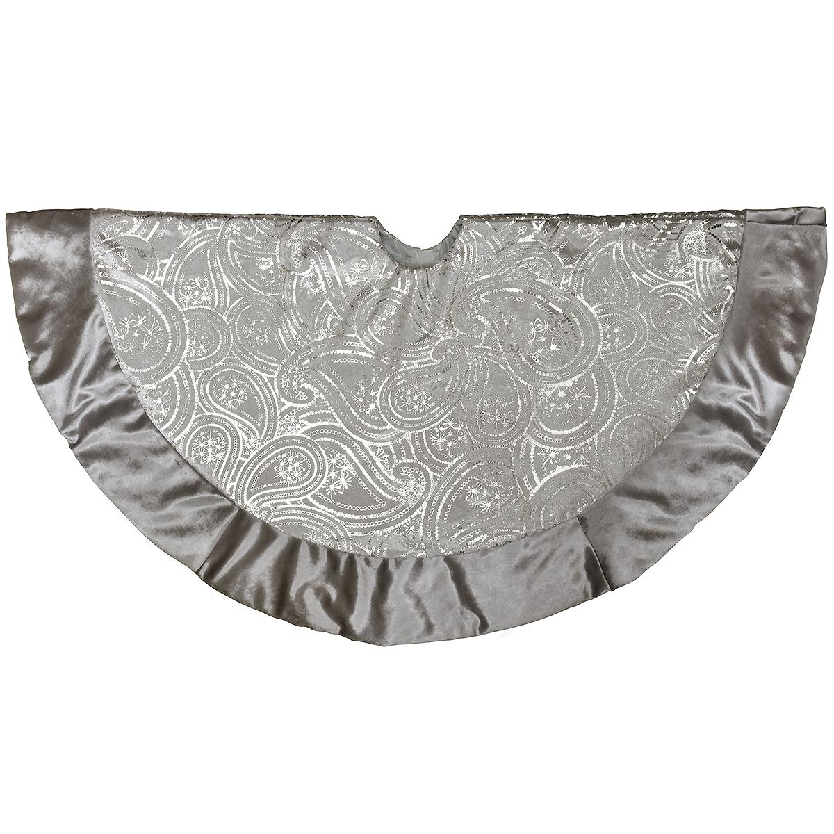 48 Inch Silver Paisley Tree Skirt